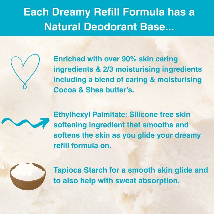 Keep me FRESH! 24hr Refillable Natural Deodorant Starter Pack (Plastic Free Forever Case + 1 Refill)