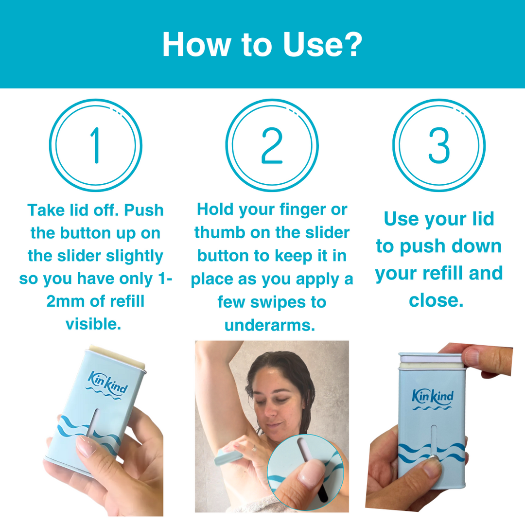 Keep me FRESH! 24hr Refillable Natural Deodorant Starter Pack (Plastic Free Forever Case + 1 Refill)