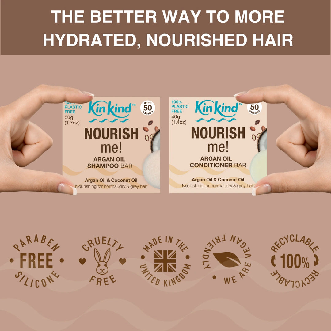 NOURISH me! Get Started Hair & Beauty Bundle. For Normal/Dry and Grey Hair. Saves 5 Plastic Bottles