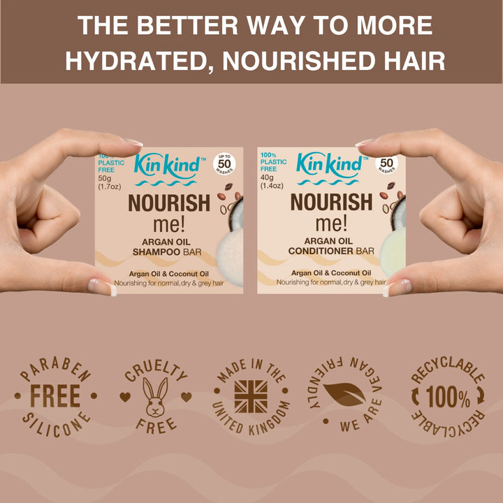 NOURISH me! Get Started Hair & Beauty Bundle. For Normal/Dry and Grey Hair. Saves 5 Plastic Bottles