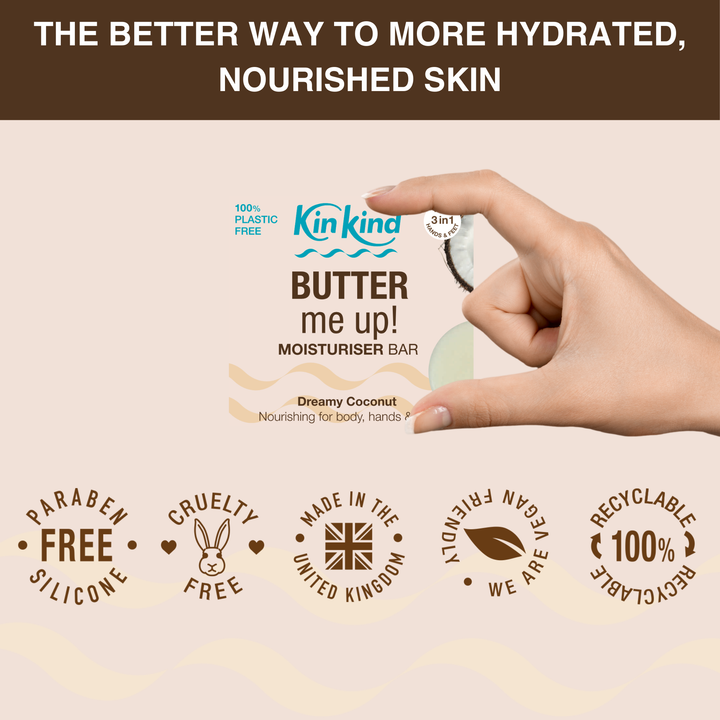 BUTTER me up! Body Moisturiser bar. Saves 1 plastic bottle!