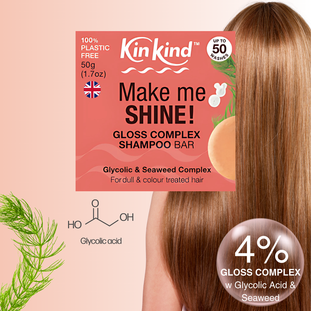 Make me SHINE! TRAVEL GIFT SET. Shampoo bar + Conditioner bar & 2 Travel Storage Tins. For Highlights & Coloured Hair. Saves 4 plastic bottles!