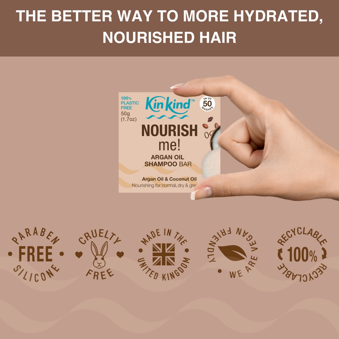 NOURISH me! Shampoo Bar. Ideal for Dry/Normal & Grey Hair. Saves 2 plastic bottles!