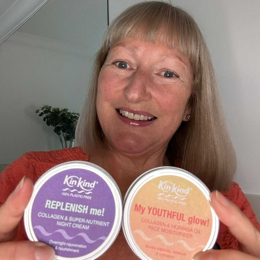 REPLENISH & GLOW! Skincare GIFT SET. Collagen Moisturiser & Super Nutrient Night Cream.