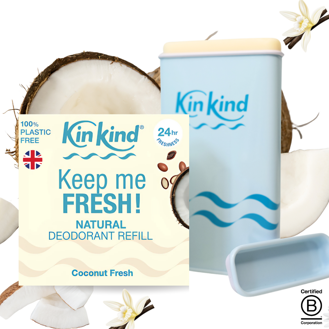 Keep me FRESH! 24hr Refillable Natural Deodorant Starter Pack (Plastic Free Forever Case + 1 Refill)