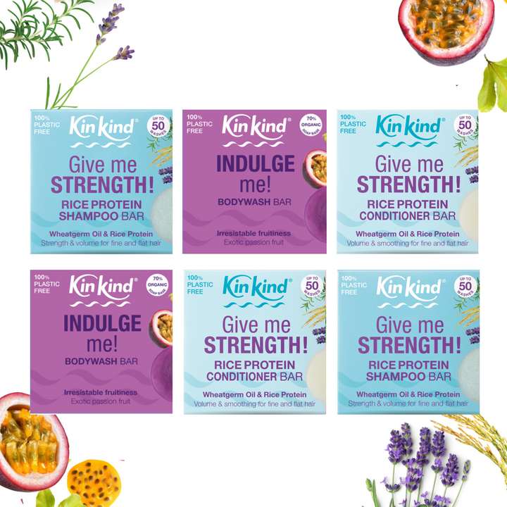 RELAX! Shampoo, Conditioner & BodyWash 6 bar bundle. Saves 10 plastic bottles!