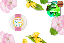 Load image into Gallery viewer, KinKind Deep Conditioner Bar for Curly hair frizzy hair and damaged hair with geranium and ylang ylang fragrance &amp; awards logo attached