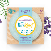 Load image into Gallery viewer, Give me STRENGTH! TRAVEL GIFT SET. Volume &amp; Strength for fine, flat and thin hair. Shampoo bar + Conditioner Bar &amp; 2 Travel Storage Tins. Saves 4 plastic bottles!