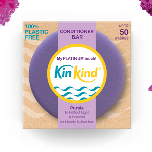 purple conditioner bar for blonde & silver hair kinkind