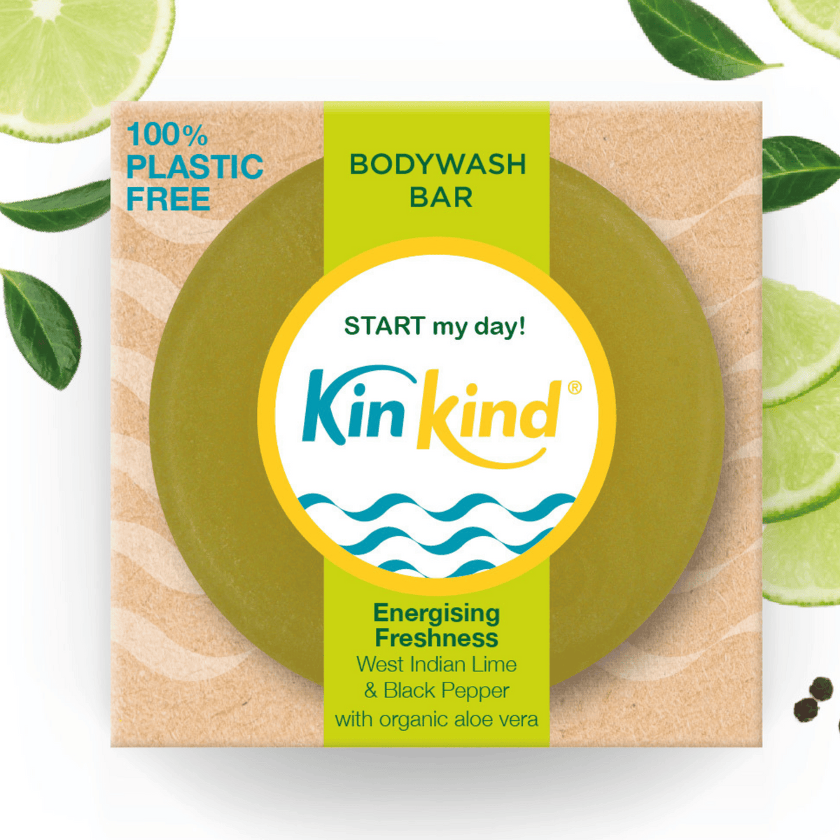 Organic Shower Gel Bar Solid shower gel Lime KinKind