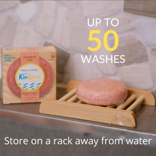 Load image into Gallery viewer, KinKind shampoo bars last up to 50 washes