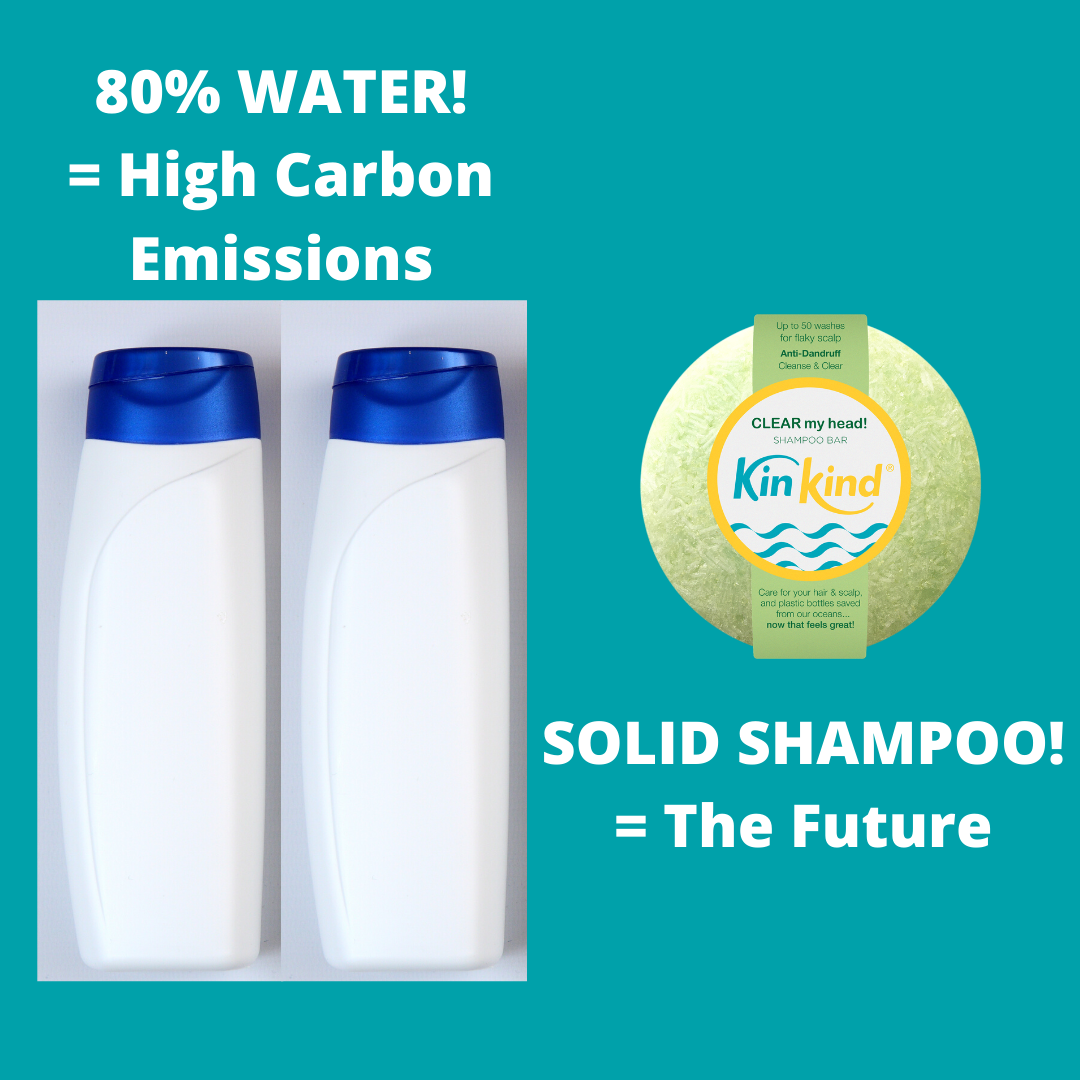 ECO FRIENDLY SOLID SHAMPOO SAVES WATER AND REDUCES CARBON FOOTPRINT