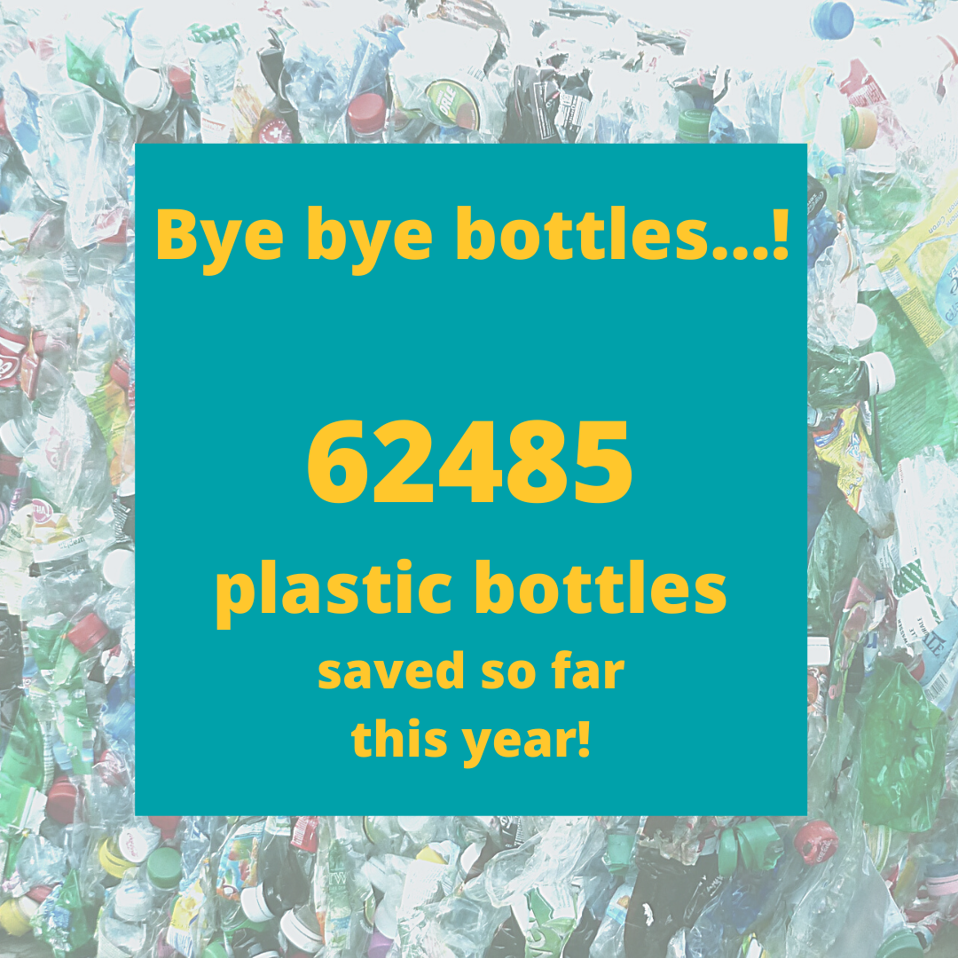 POSITIVE NEWSFLASH! THE NUMBERS ARE IN..... 62,485 PLASTIC BOTTLES SAVED! 💚