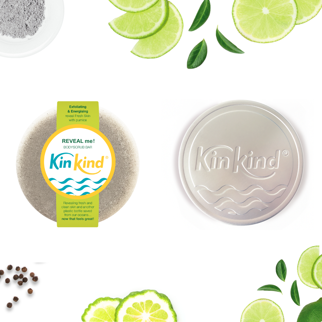 REVEAL me Bodyscrub Bar & Storage Tin. Saves 1 plastic tube