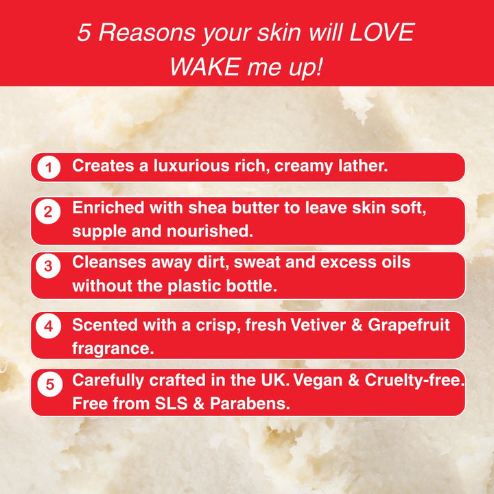 WAKE me up! Vetiver & Grapefruit BodyWash bar - NEW FORMULA
