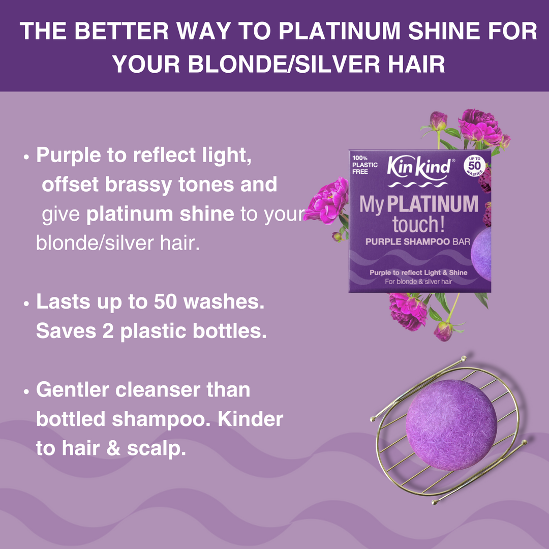 My PLATINUM touch! Purple Shampoo bar. For Blonde & Silver Hair. Saves 2 plastic bottles!