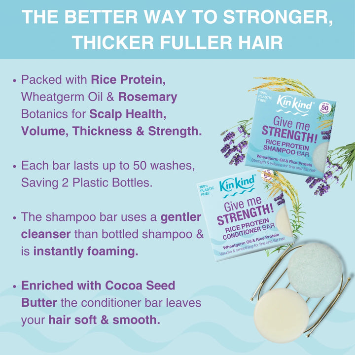 Give me STRENGTH! Get Started Hair & Beauty Bundle. Volume & Strength for fine, flat and thin hair. Saves 5 Plastic Bottles.
