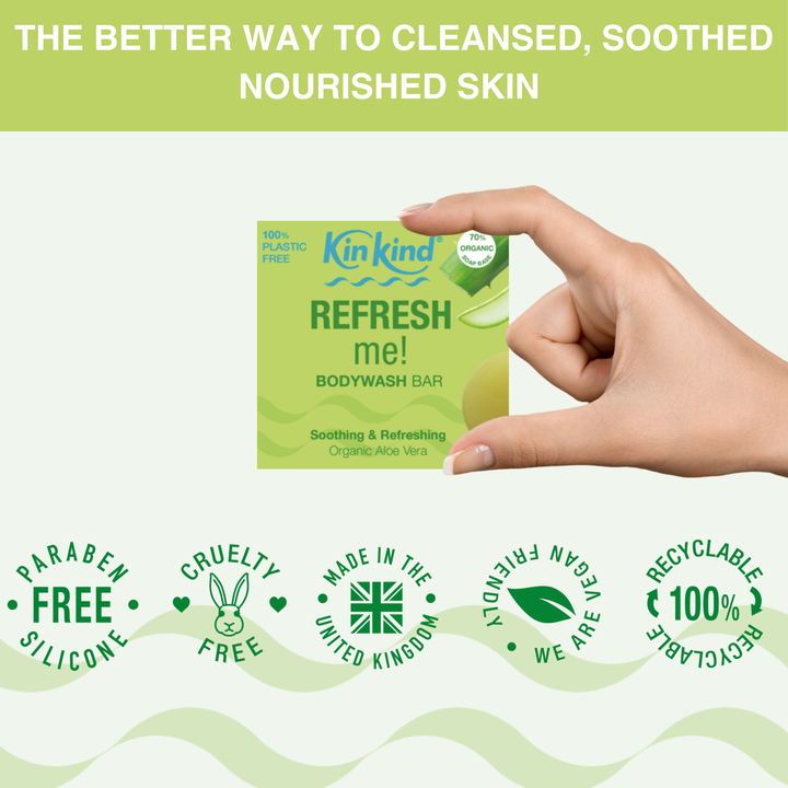 REFRESH me! BodyWash bar. Saves 1 plastic bottle!