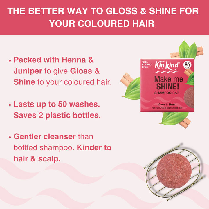 Make me SHINE! Shampoo Bar. For Highlights & Coloured Hair. Saves 2 plastic bottles!