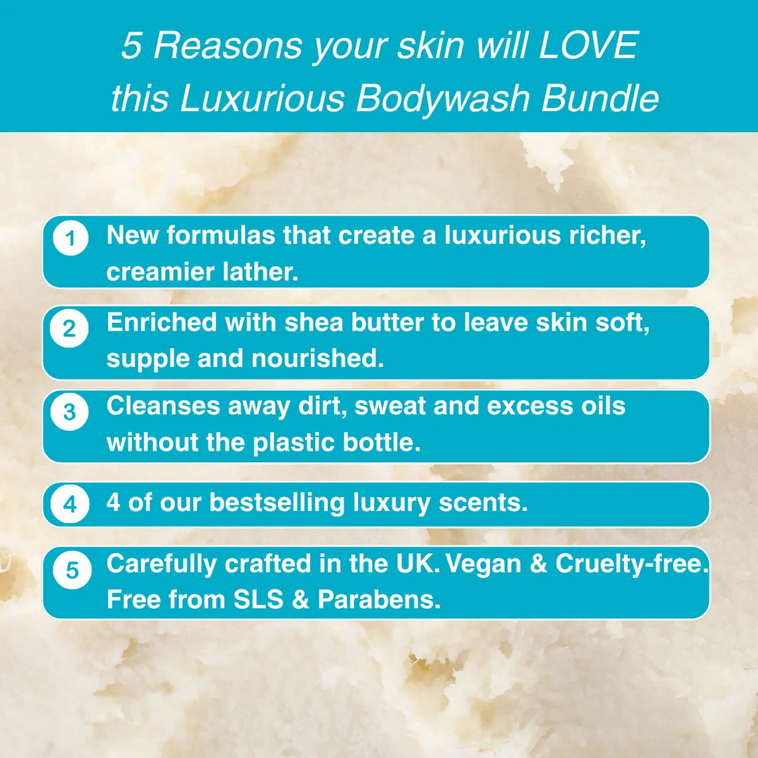 4 NEW Luxury Bodywash Bars Bundle - Save 25%