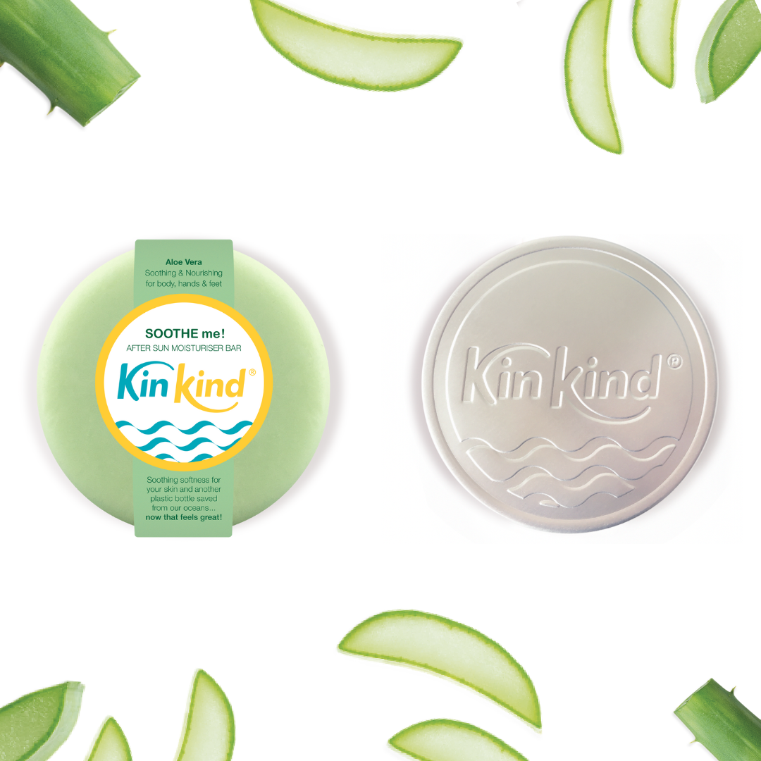 SOOTHE me! Aloe Vera AfterSun Lotion Bar & Storage Tin. Saves 1 plastic bottle!