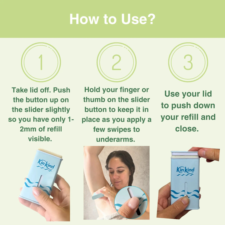 Fruity FRESH! 48hr Refillable Anti-Perspirant Deodorant Starter Pack (Plastic Free Forever Case + 1 Refill Bar)