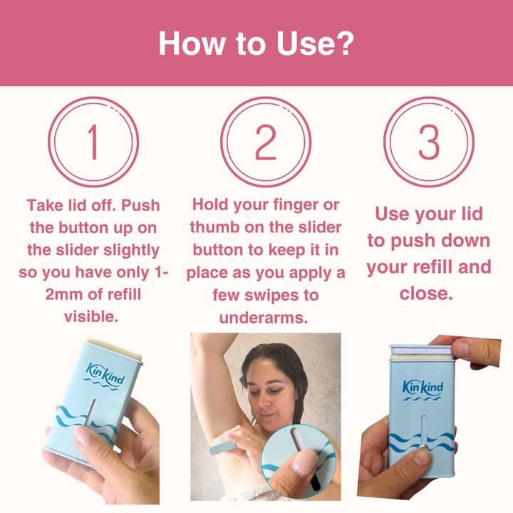 FRESH as a daisy! 48hr Refillable Anti-Perspirant Deodorant Starter Pack (Plastic Free Forever Case + 1 Refill)