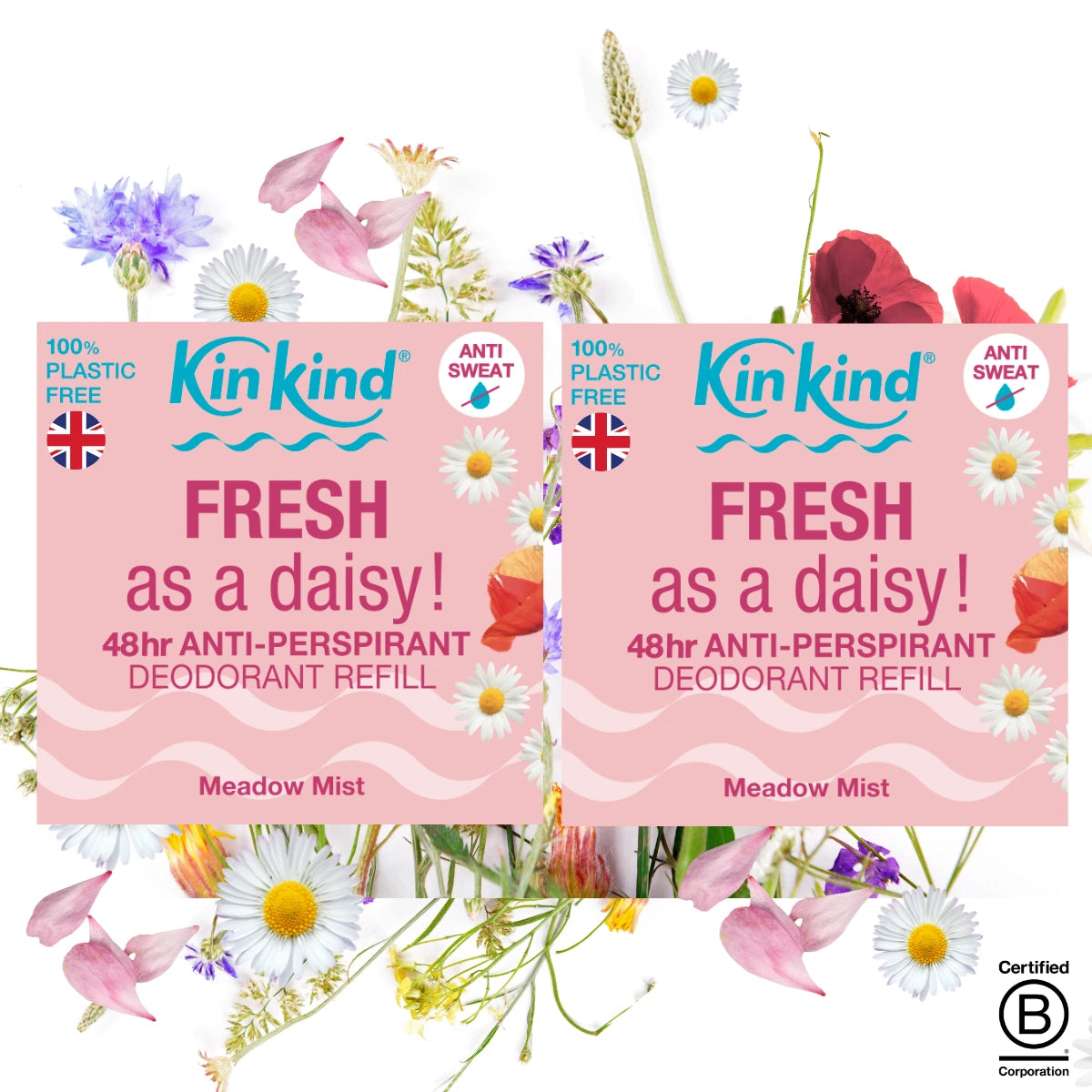 FRESH as daisy Anti Perspirant Deodorant Refill Bar Duo Pack