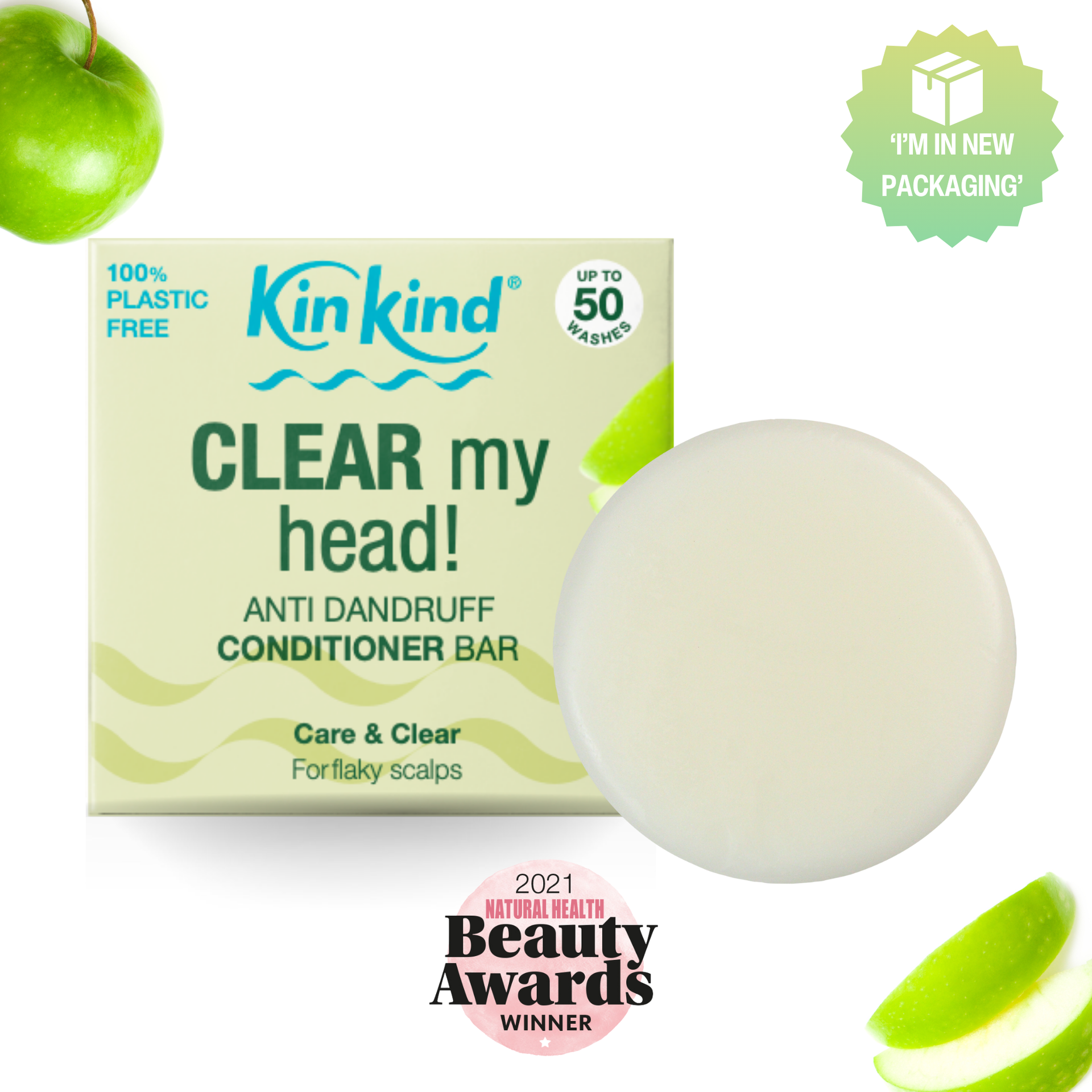 CLEAR my head Anti Dandruff Conditioner Bar Flaky Scalp. Saves 2 plastic bottles