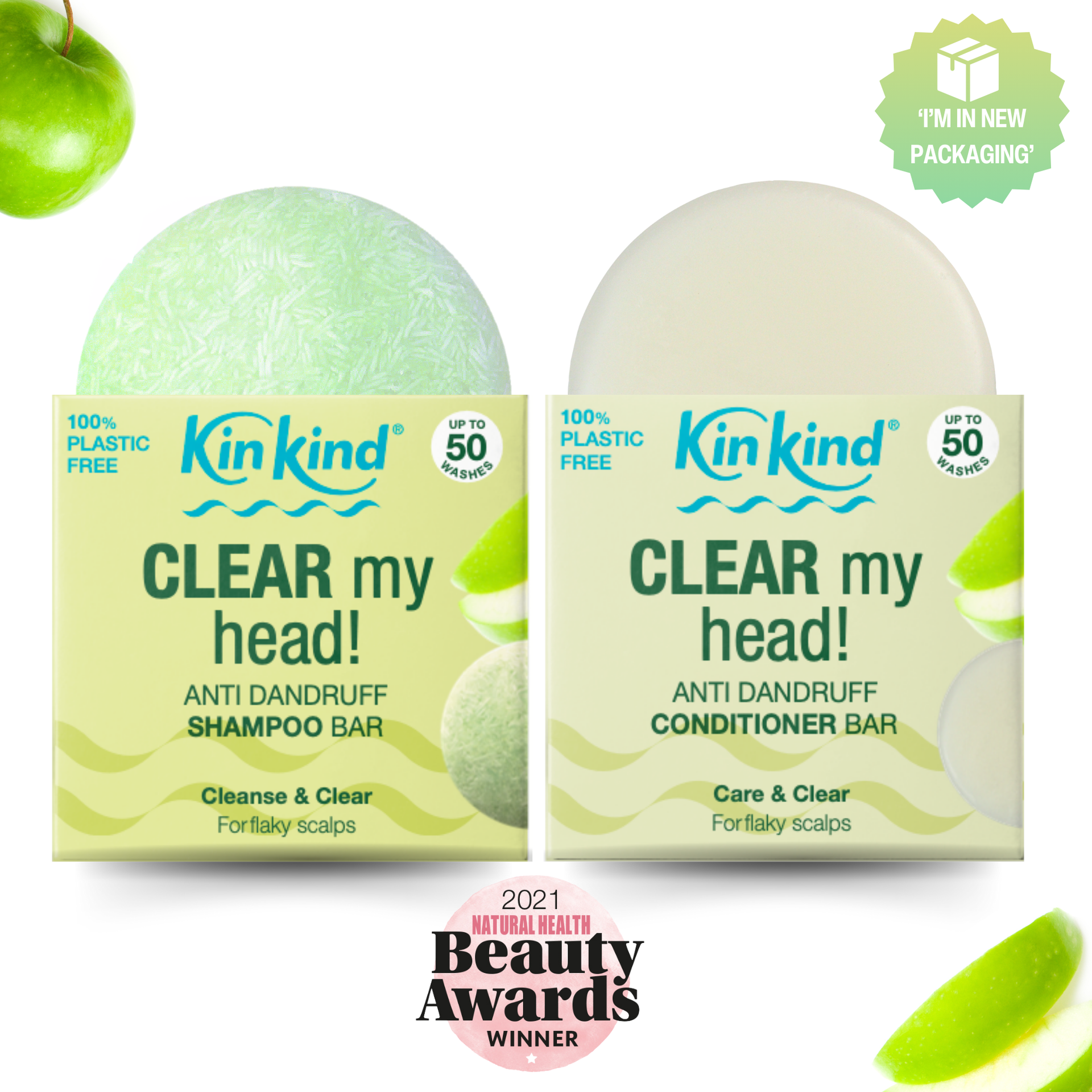 CLEAR my head Anti Dandruff Shampoo bar + Conditioner Bar flaky scalp