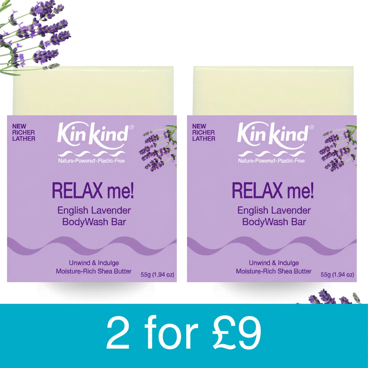 2 RELAX me "Limited Edition" BodyWash bars £9 Save 18%