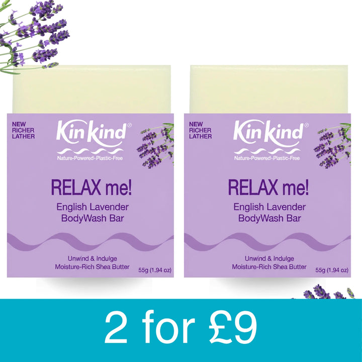 2 RELAX me! "Limited Edition" Lavender BodyWash bars for £9 - Save 18%