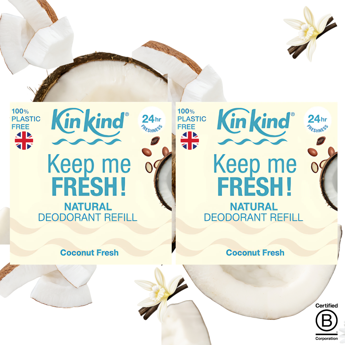 Keep me FRESH Deodorant Refill Bar Duo Pack