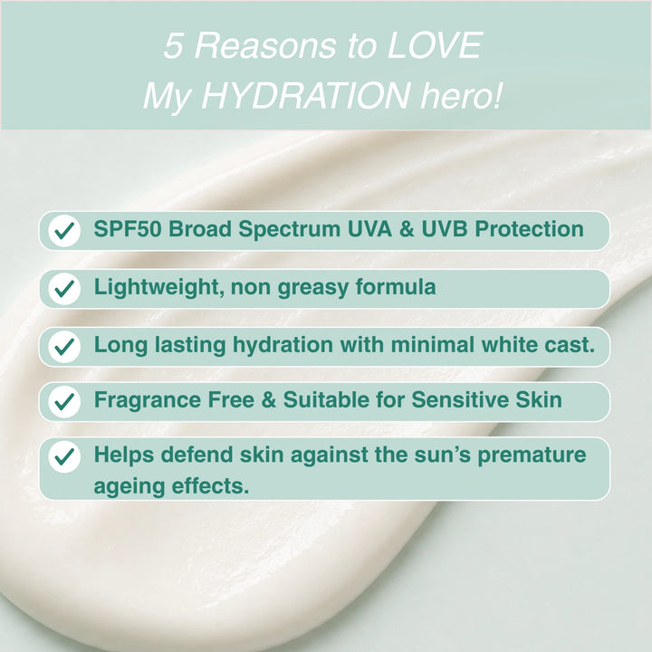 NEW My HYDRATION hero! SPF50 Natural Resilience Face Moisturiser (50ml)
