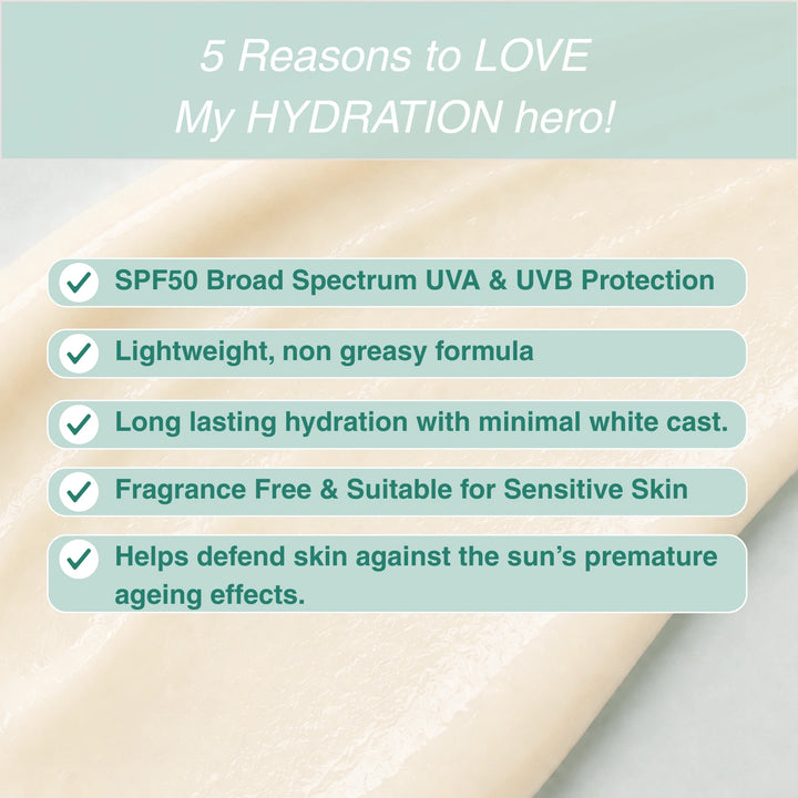 NEW My HYDRATION hero! SPF50 Natural Resilience Face Moisturiser