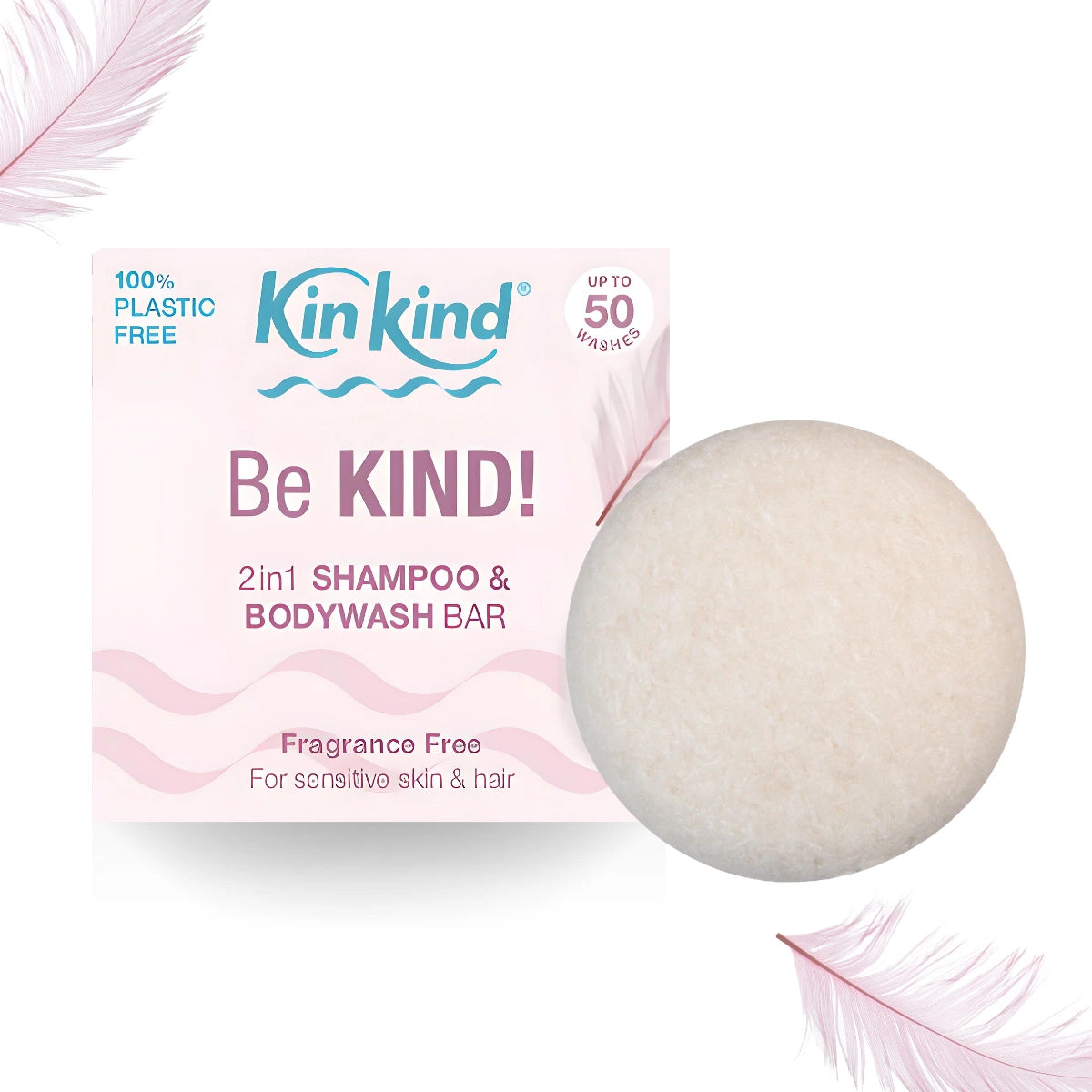 Be KIND Fragrance Free 2in1 Shampoo & BodyWash bar. Sensitive Skin. Saves 2 plastic bottles