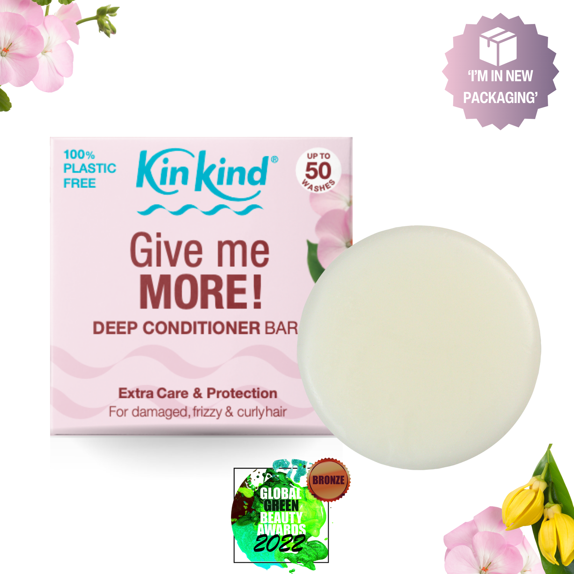 Give me MORE Deep Conditioner Bar Damaged Frizzy & Curly Hair. Saves 2 plastic bottles