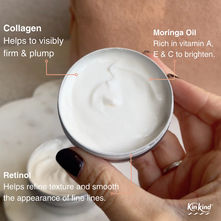 3 Sets for 2 REPLENISH & GLOW! Skincare. Collagen Moisturiser & Super Nutrient Night Cream