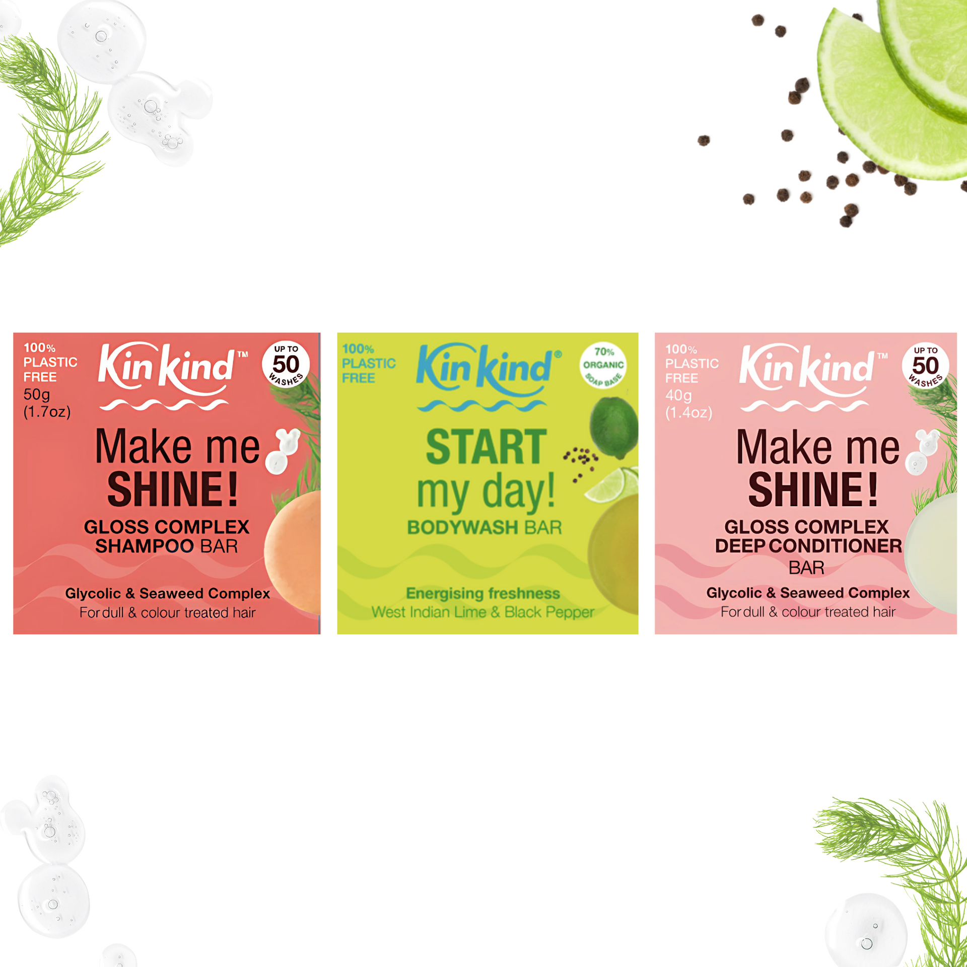 WARM & SPICY Shampoo Conditioner & BodyWash 3 Bar Bundle. Saves 5 plastic bottles