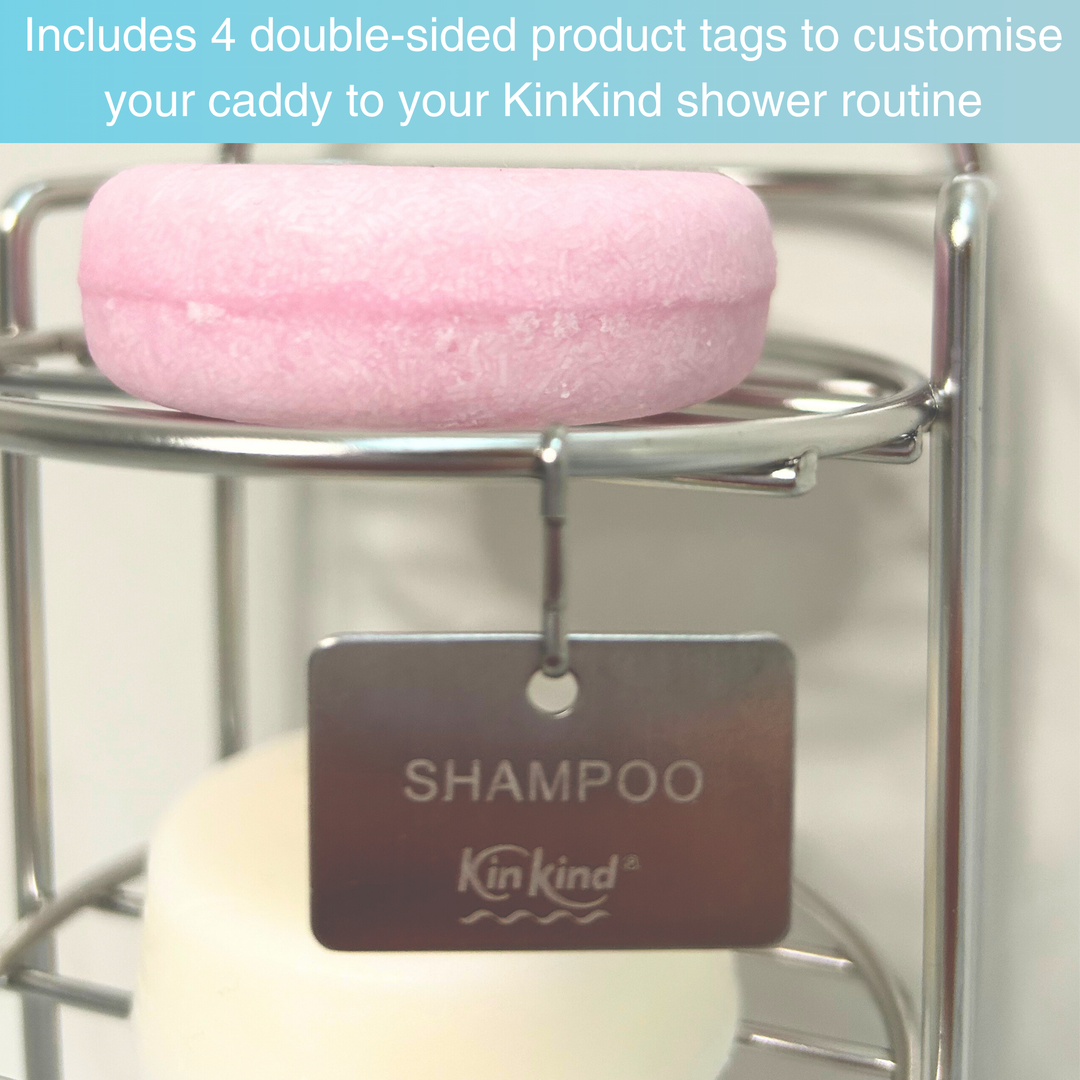 Oh so STYLISH! 4 Tier Shower Caddy. Customise with 4 Product Tags.