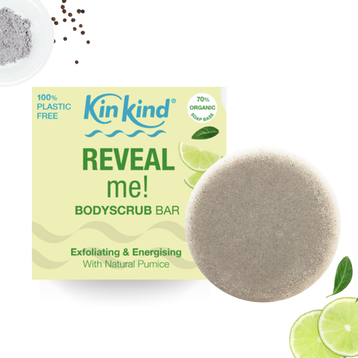 REVEAL me! BodyScrub bar. Saves 1 plastic tube!