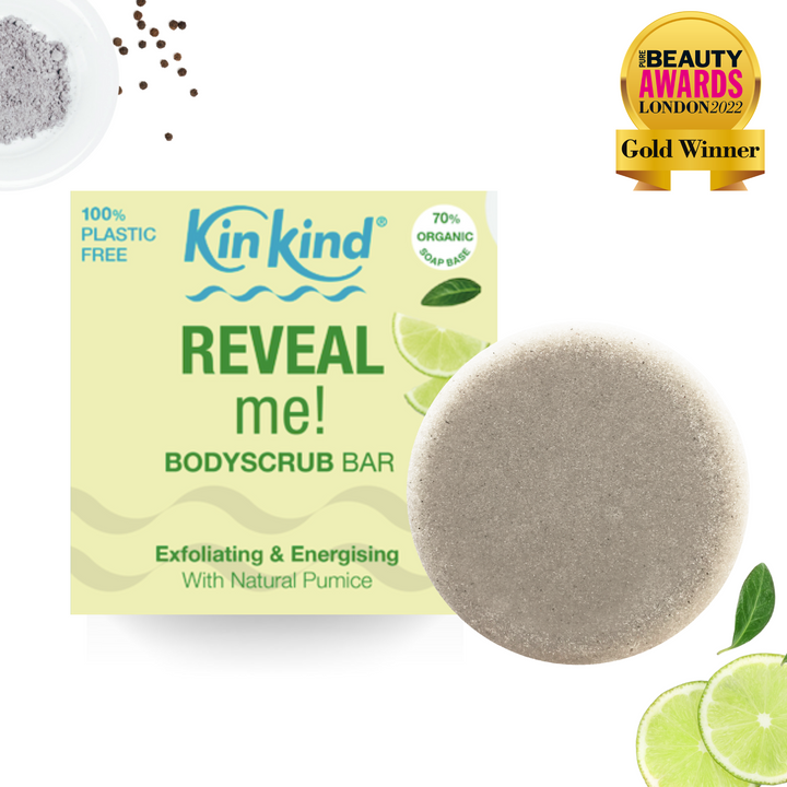 REVEAL me! BodyScrub bar. Saves 1 plastic tube!