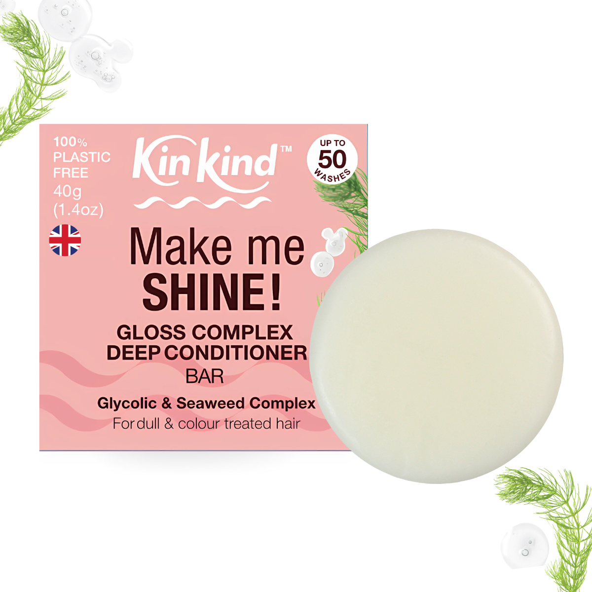 Make me SHINE Gloss Complex Deep Conditioner Bar. Treated & Dull hair. Saves 2 plastic bottles