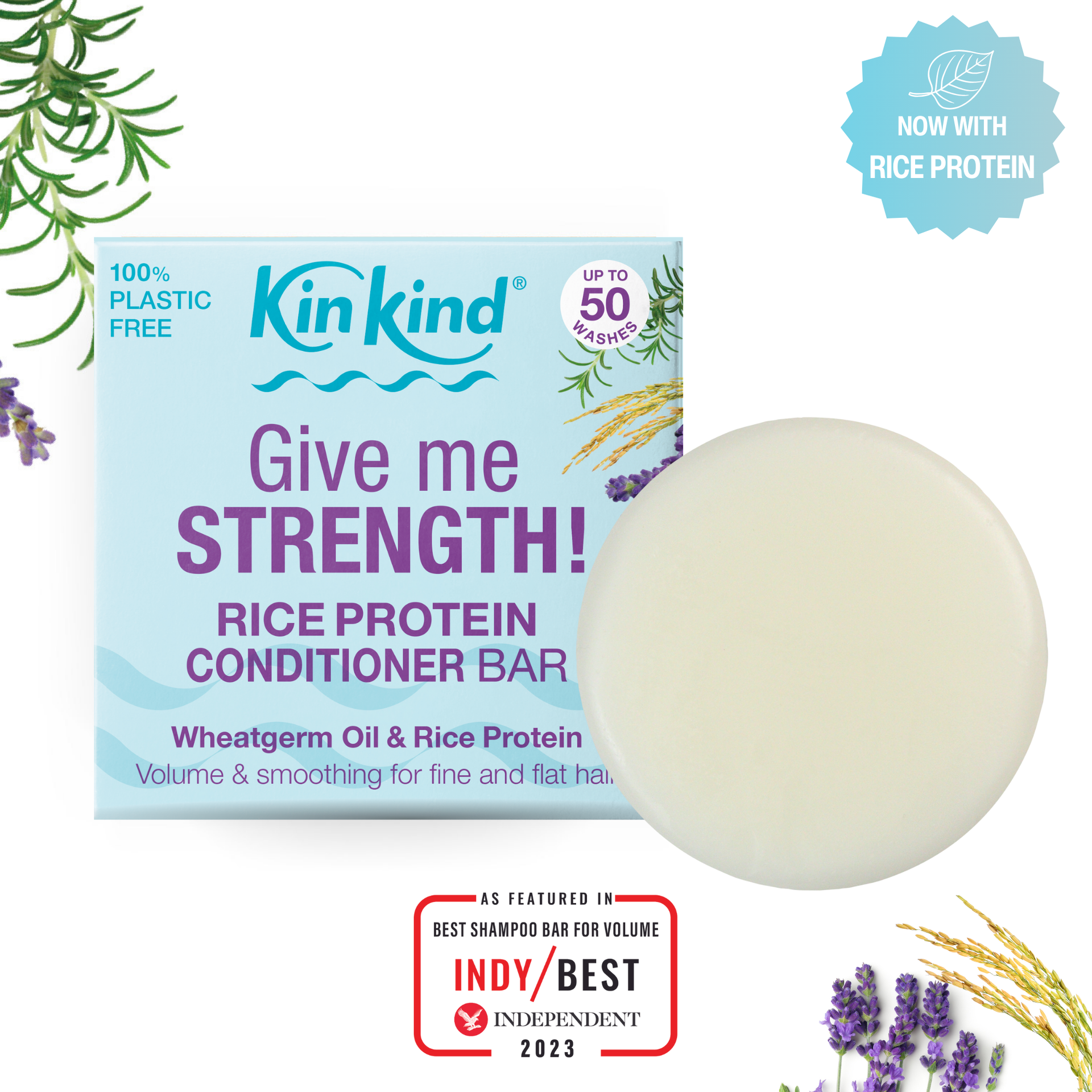 Give me STRENGTH Conditioner Bar. Volume & Strength fine flat thin hair. Saves 2 plastic bottles