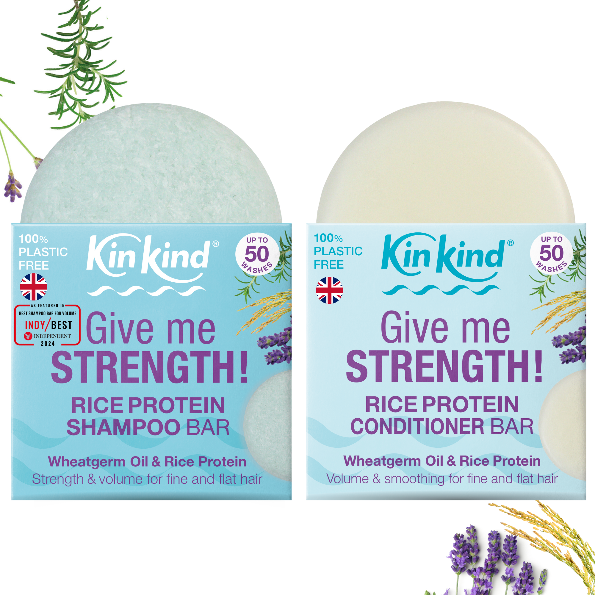 Give me STRENGTH! Shampoo bar + Conditioner Bar. For fine, flat and thin hair. Saves 4 plastic bottles.
