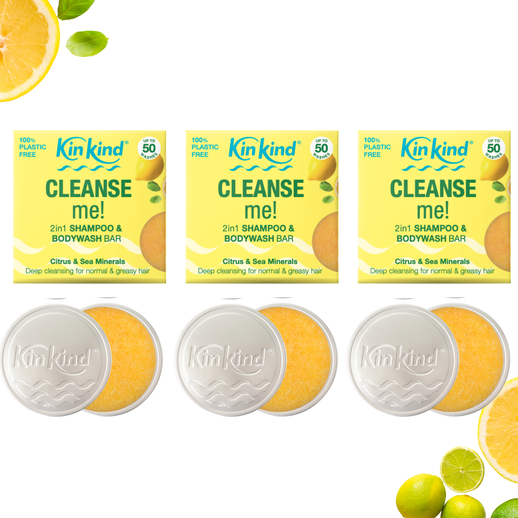 SMALL ECO FRIENDLY GIFTS! 3 CLEANSE me! 2in1 Shampoo & BodyWash Bars in 3 Travel Tins. Saves 6 plastic bottles!