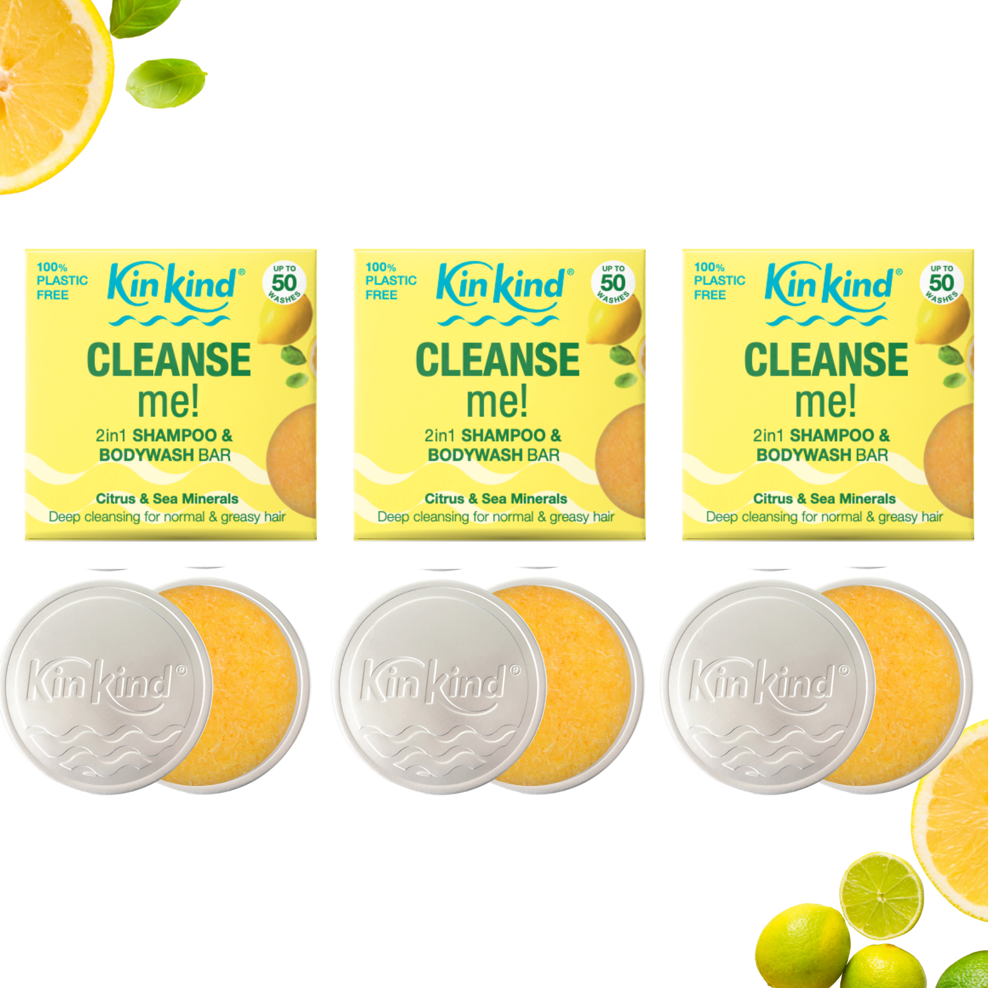 SMALL ECO FRIENDLY GIFTS 3 CLEANSE me 2in1 Shampoo & BodyWash Bars 3 Travel Tins. Saves 6 plastic bottles