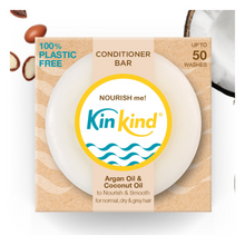 Load image into Gallery viewer, coconut conditioner bar with coconut oil and argan oil from kinkind