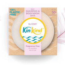 Load image into Gallery viewer, fragrance free shampoo bar kinkind itchy sensitive skin scalp