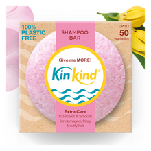 Load image into Gallery viewer, Give me MORE! TRAVEL GIFT SET : Shampoo bar + Conditioner bar &amp; 2 Travel Storage Tins. For Damaged, Frizzy &amp; Curly Hair. Saves 4 plastic bottles!